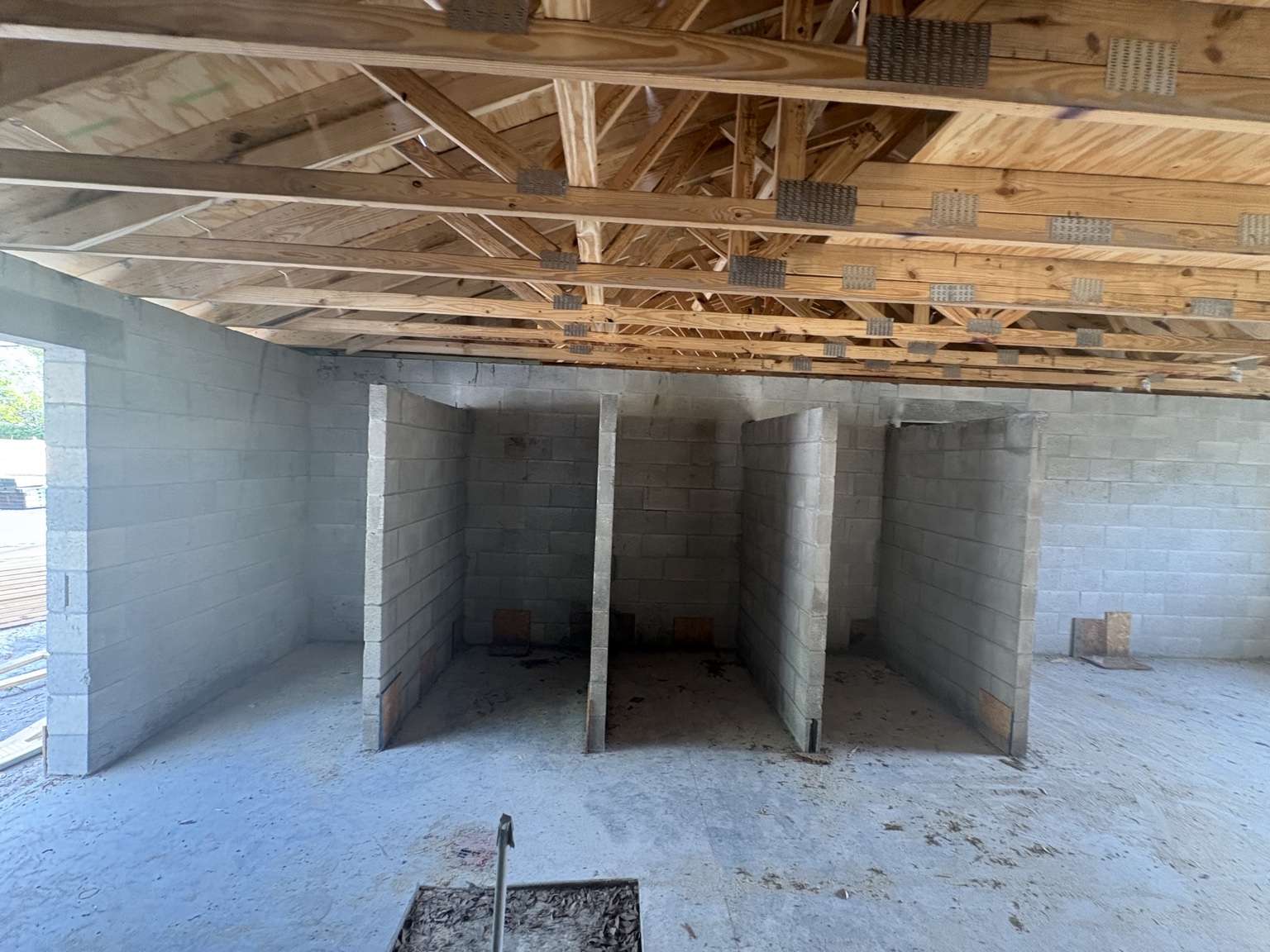 Interior CMU structural construction
